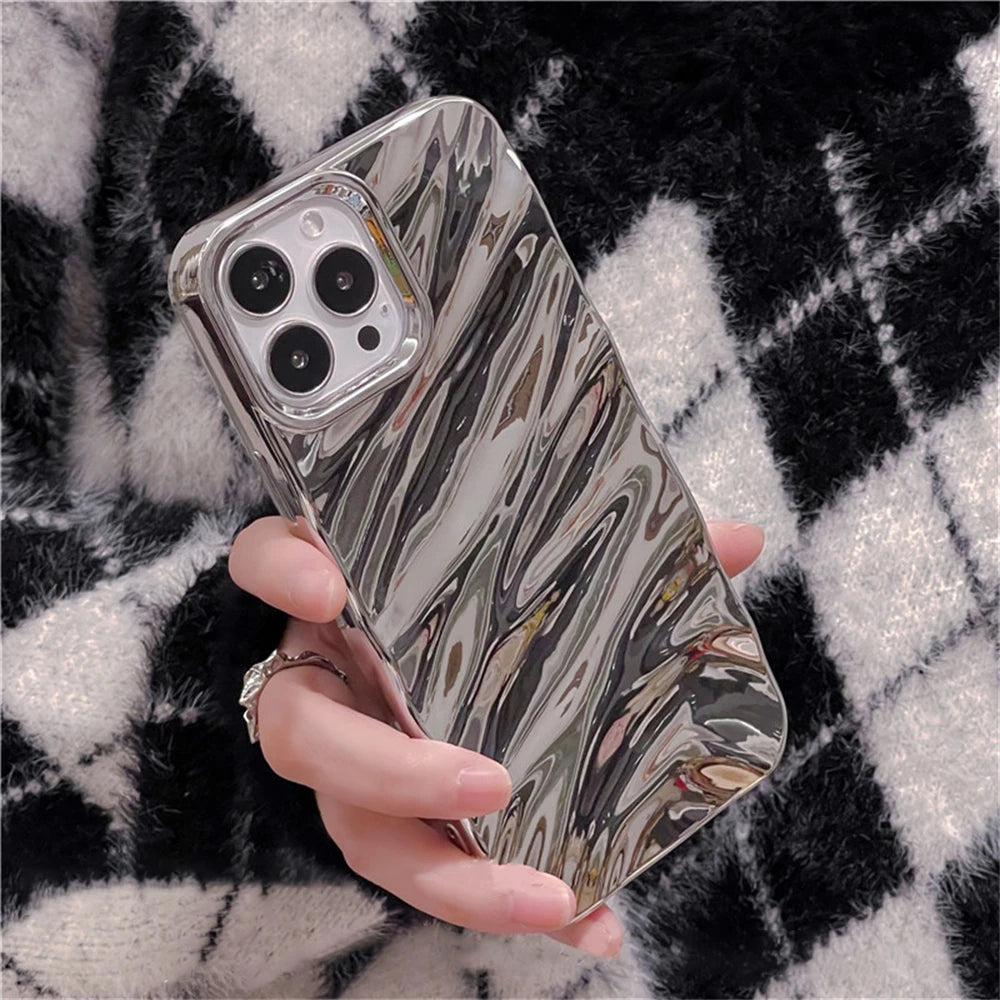 Silver Silk Pattern Phone Case for Iphone